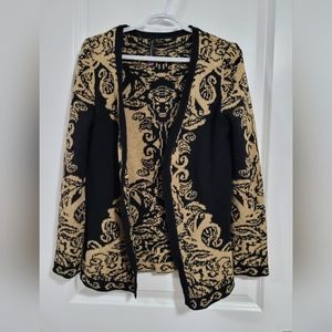 Gold and black cardigan size small Le Temps des Cerises